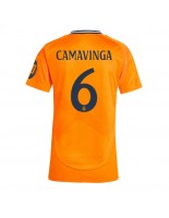 Real Madrid Eduardo Camavinga #6 Vieraspaita Naisten 2024-25 Lyhythihainen